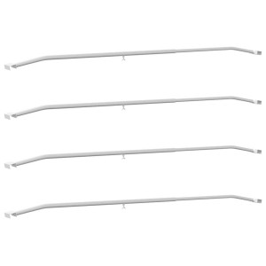 Potrivit Pentru Suport Tarpaulin Plat 4 Pcs Argintiu 130-210 Cm