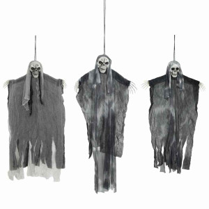 Fantoma De Halloween Suspendată 3 Pcs Negru 66 X 110 Cm
