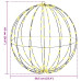 Bola Cu 192 Led Alb Cald 60 Cm Metal