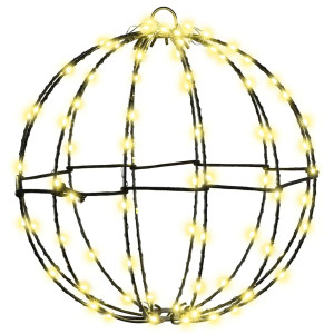 Bola Cu 192 Led 2 Pcs Alb Cald 30 Cm Metal