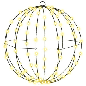 Bola Cu 192 Led 2 Pcs Alb Cald 40 Cm Metal