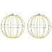 Bola Cu 192 Led 2 Pcs Alb Cald 40 Cm Metal