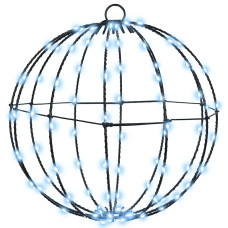 Bola Cu 192 Led 2 Pcs Alb Rece 30 Cm Metal