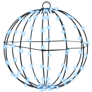 Bola Cu 192 Led 2 Pcs Alb Rece 30 Cm Metal