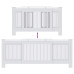 Capac Pentru Radiator 2 Pcs Alb 205X20.5X81.5Cm Lemn Compozit