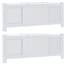 Capac Pentru Radiator 2 Pcs Alb 205X20.5X81.5Cm Lemn Compozit