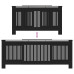 Capac Pentru Radiator 2 Pcs Negru 205X20.5X81.5Cm Lemn Compozit