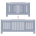 Capac Pentru Radiator 2 Pcs Gri 205X20.5X81.5Cm Lemn Compozit