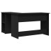 Birou  Negru Stejar 120X140X75 Cm Din Lemn