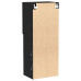 Bufet Tv Cu Lumini Led Stejar Negru 40,5X30X102 Cm