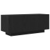 Cabinet Tv  Cu Lumini Led, Stejar Negru, 300X35X40 Cm, Lemn Compozit