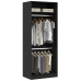 Dulap  Negru Stejar 80X50X200 Cm Din Lemn Prelucrat