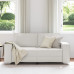Canapă Loveseat  Alb 140 Cm Din Piele Sintetică