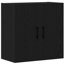 Armarium  Negru Stejar 60X31X60 Cm Lemn Prelucrat