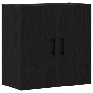 Armarium  Negru Stejar 60X31X60 Cm Lemn Prelucrat