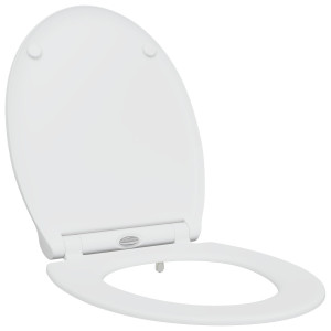 Capac De Toaletă Cu Eliberare Rapidă  Cu Închidere Lentă Din Duroplast Alb