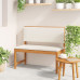 Bancă De Grădină  Cu Perne 100X50X91 Cm Din Lemn Masiv De Acacia