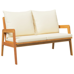 Bancă De Grădină Cu Perne 115X65X71 Cm Lemn Solid De Acacia