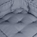 Canapea Modulară Cu 3 Locuri Pouffe Convertibilă Din Pânză Gri