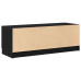Cabaret Tv Negru Stejar 102X35X36,5 Cm Lemn Structurat