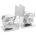 Suporturi Decorative Pentru Cărți 2 Buc Argintiu 8X12X16,5 Cm Aluminiu Câine