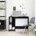 Birou  Negru Stejar 102,5X35X75 Cm Din Lemn Ingineresc