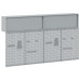 Set De Cabinet De Unelte Și Tablă Perforată, 6 Piese, Montat Pe Perete, Metal Negru