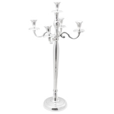Suport Pentru Lumânări  Argintiu 32X32X79,5 Cm Aluminiu