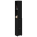 Cabinet De Baie  Negru Cu Aspect De Stejar 25X25X170 Cm Din Lemn Compus