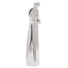 Sculptură Argintie 10X16X49 Cm Din Aluminiu
