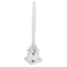Sculptură Argintie 26X26X110 Cm Aluminiu Jumătate Propeller