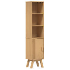 Cabinet De Baie  Maro 35X30X159 Cm Din Lemn De Pin Masiv