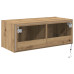 Cabinet De Perete Pentru Tv Cu Lumini Led Stejar Artisan 80X35X31 Cm