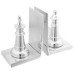 Suporturi Pentru Cărți 2 Buc Argintiu 11X12X19,5 Cm Aluminiu Șah