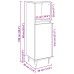 Cabinet De Baie Negru Stejar 30X30X100 Cm Lemn Prelucrat