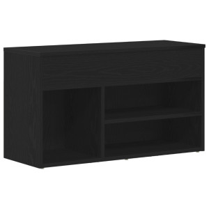 Bancă De Hol  Negru Stejar 60X30X45 Cm Lemn Compozit
