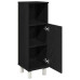 Cabinet De Baie  Negru Stejar 30X30X95 Cm, Din Lemn Prelucrat