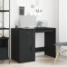 Birou  Negru Stejar 100X49X75 Cm Lemn Prelucrat