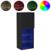 Bufet Tv Cu Lumini Led Stejar Negru 40,5X30X102 Cm