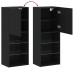 Bufet Tv Cu Lumini Led Stejar Negru 40,5X30X102 Cm