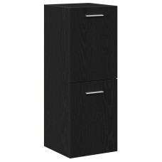 Cabinet De Baie  Negru Stejar 30X30X80 Cm Lemn Laminat