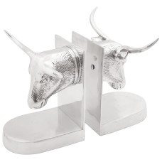 Suporturi Pentru Cărți 2 Buc Argintii 21,5X15,5X20 Cm Aluminiu Taur