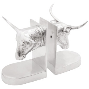 Suporturi Pentru Cărți 2 Buc Argintii 21,5X15,5X20 Cm Aluminiu Taur