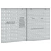 Plăci Perforate 2 Piese Cu 8 Accesorii, Gri, 50X60 Cm, Oțel