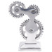 Suporturi Pentru Cărți 2 Piese Argintiu 10X10X22 Cm Aluminiu Cog