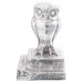 Suporturi Decorative Pentru Cărți  2 Buc Argintiu 12X9X19 Cm Aluminiu Bufniță