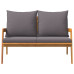 Bancă De Grădină  Cu Perne 115X65X71 Cm Lemn Solid De Acacia