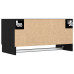Dulap  Negru Din Stejar 70X32,5X35 Cm, Lemn Prelucrat