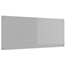 Backsplash De Bucătărie Gri Deschis 120X50X0,6 Cm Din Sticlă Temperată