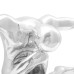 Sculptură Argintie 63X20X22 Cm Aluminiu Omul Care Mulțumește